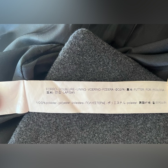 Zara TRF Trafaluc Wool Blend Women’s Outerwear Grey Coat, Size - Small - Picture 11 of 14